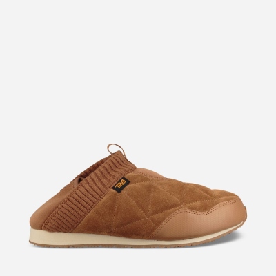 Teva Ember Moc Shearling - Women's Teva Slip Ons - Brown | India (KANG45736)